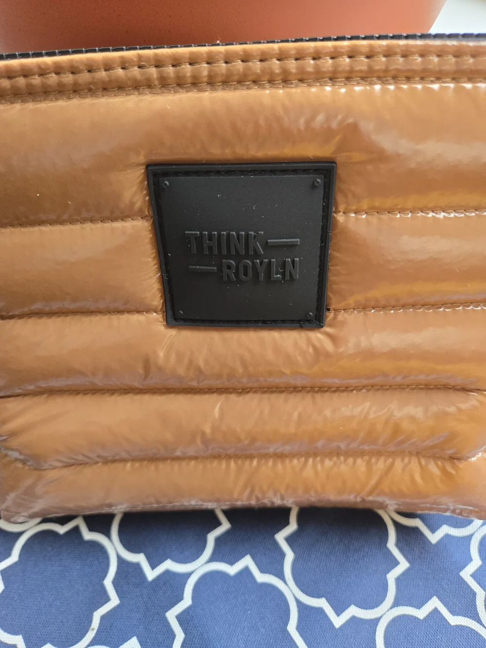 THINK ROYLN Quilted Zip Pouch Duo in Yellow & Camel